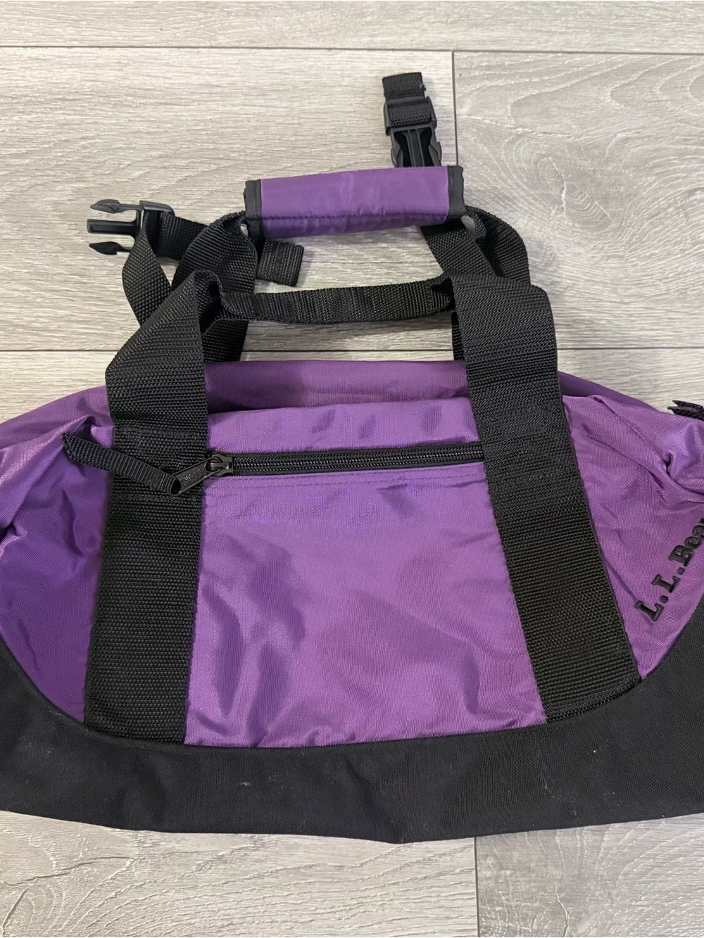 L.L. Bean Purple and Black Travel Duffel